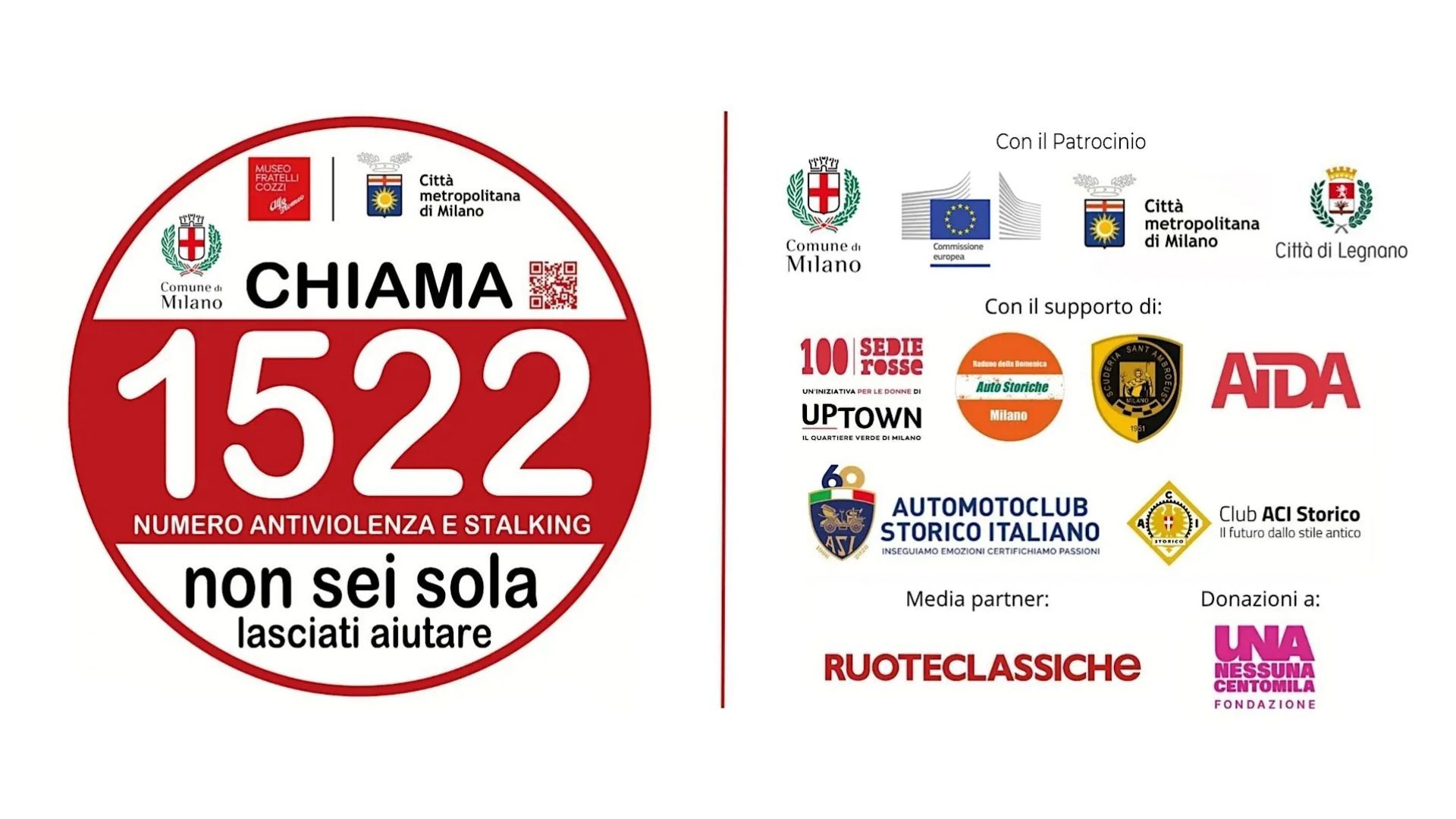 Auto storiche in marcia per le donne | A settembre il raduno 1522 a UpTown Milano