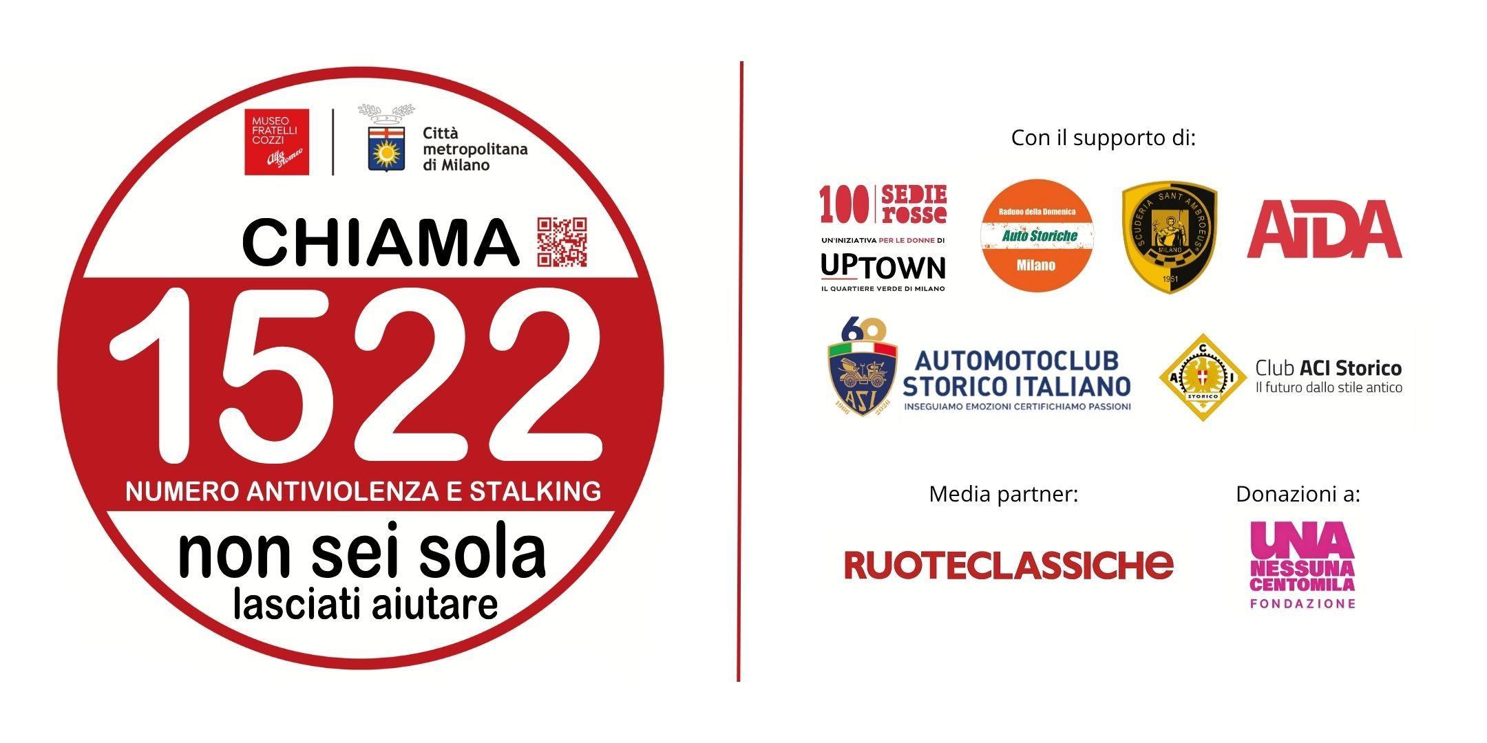 Auto storiche in marcia per le donne | Il 10 maggio il raduno 1522 a UpTown Milano